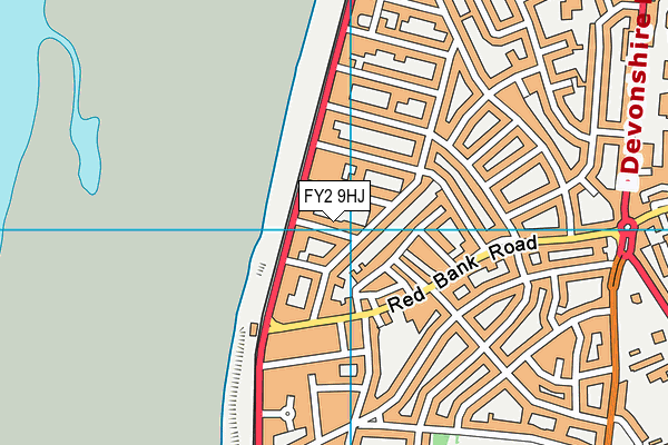 FY2 9HJ map - OS VectorMap District (Ordnance Survey)