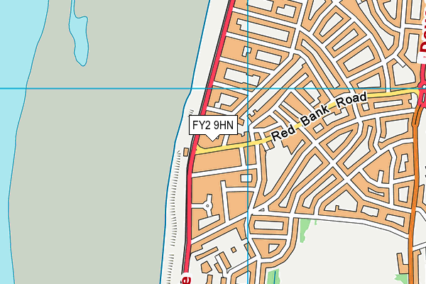 FY2 9HN map - OS VectorMap District (Ordnance Survey)