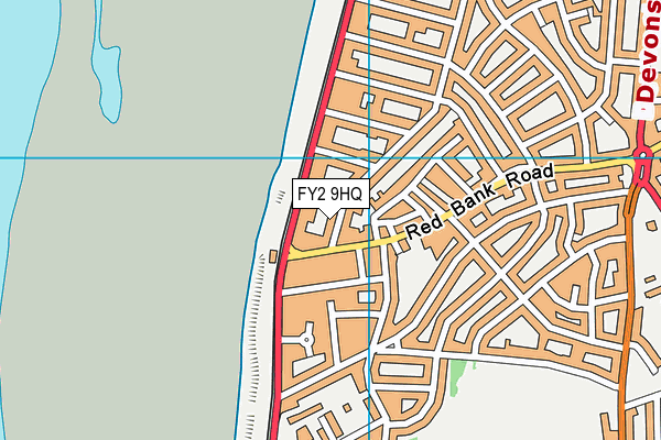 FY2 9HQ map - OS VectorMap District (Ordnance Survey)