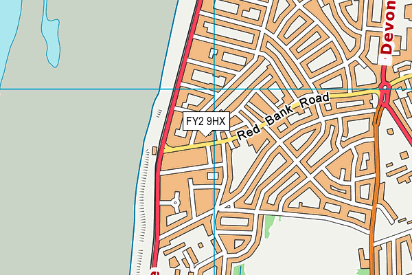 FY2 9HX map - OS VectorMap District (Ordnance Survey)
