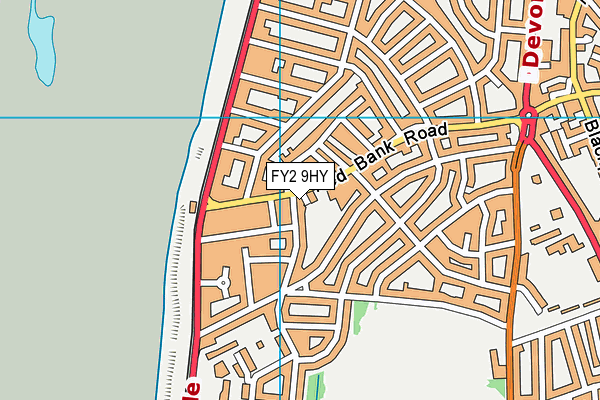 FY2 9HY map - OS VectorMap District (Ordnance Survey)