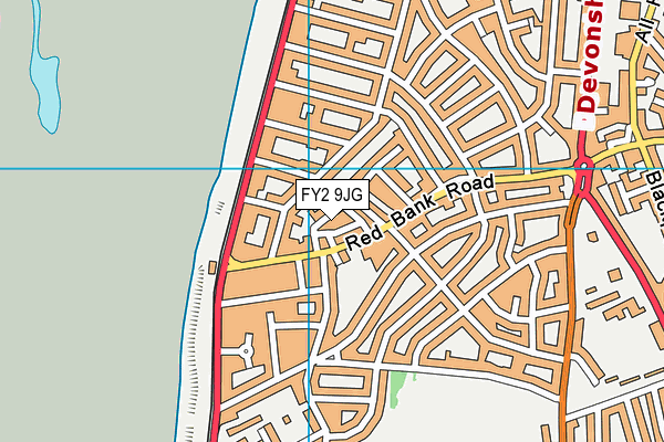 FY2 9JG map - OS VectorMap District (Ordnance Survey)