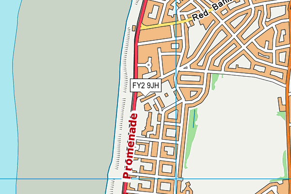 FY2 9JH map - OS VectorMap District (Ordnance Survey)