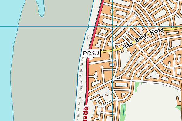 FY2 9JJ map - OS VectorMap District (Ordnance Survey)