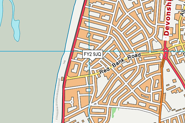 FY2 9JQ map - OS VectorMap District (Ordnance Survey)