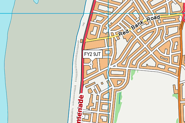 FY2 9JT map - OS VectorMap District (Ordnance Survey)