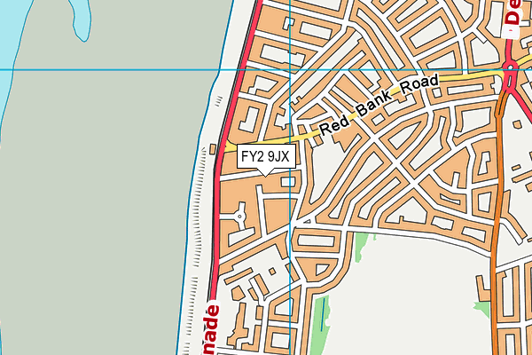 FY2 9JX map - OS VectorMap District (Ordnance Survey)