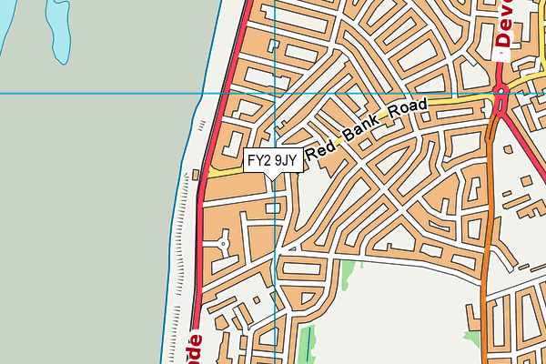 FY2 9JY map - OS VectorMap District (Ordnance Survey)