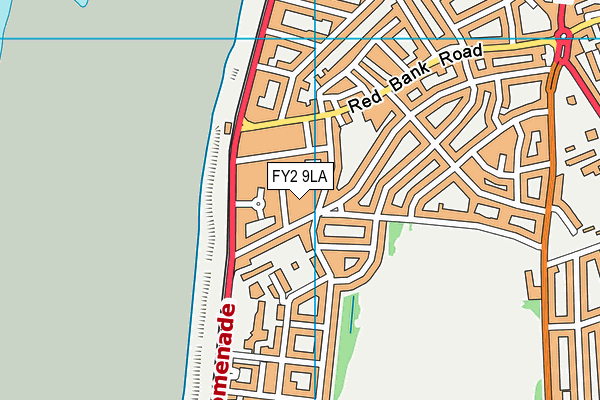 FY2 9LA map - OS VectorMap District (Ordnance Survey)