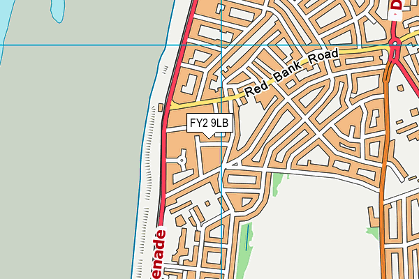 FY2 9LB map - OS VectorMap District (Ordnance Survey)