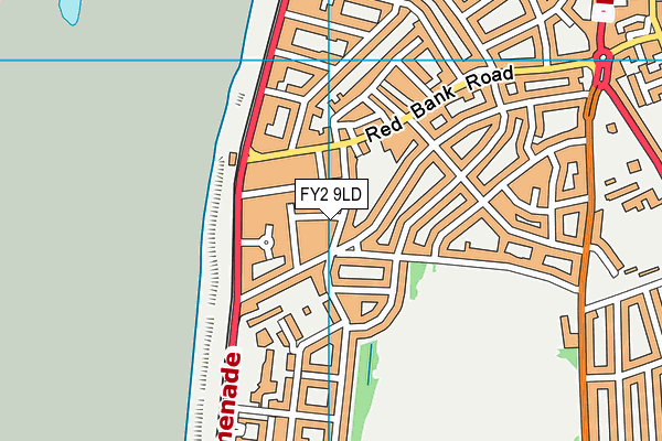 FY2 9LD map - OS VectorMap District (Ordnance Survey)