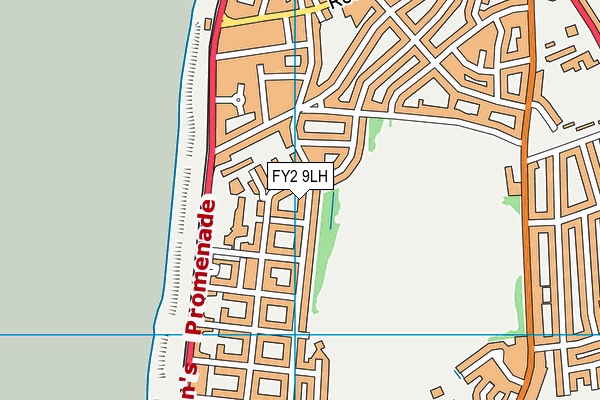 FY2 9LH map - OS VectorMap District (Ordnance Survey)