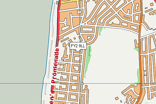 FY2 9LL map - OS VectorMap District (Ordnance Survey)