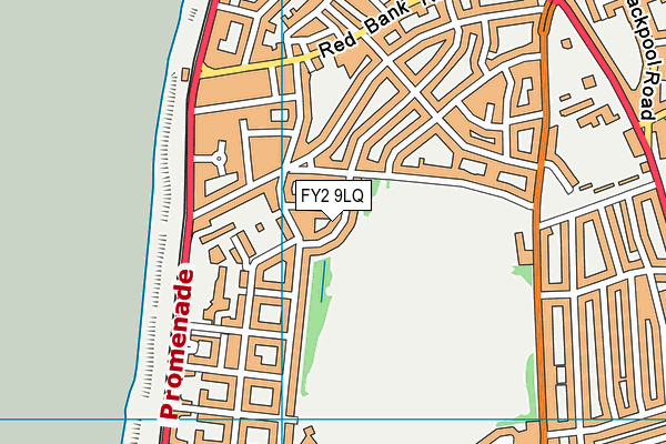 FY2 9LQ map - OS VectorMap District (Ordnance Survey)