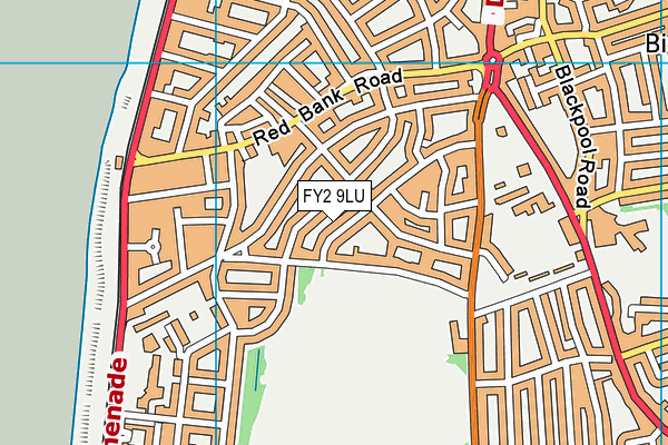 FY2 9LU map - OS VectorMap District (Ordnance Survey)