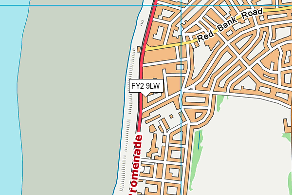FY2 9LW map - OS VectorMap District (Ordnance Survey)