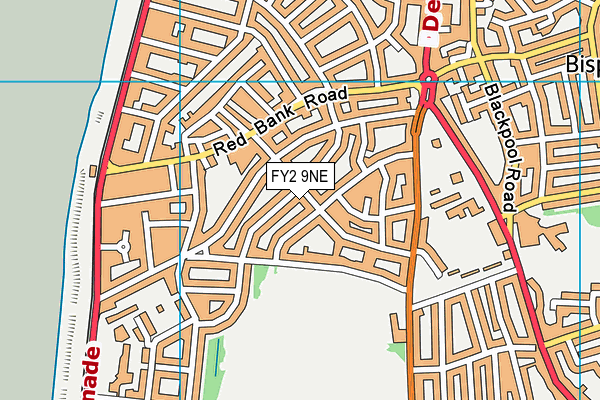 FY2 9NE map - OS VectorMap District (Ordnance Survey)