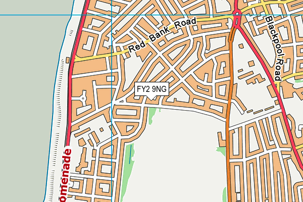FY2 9NG map - OS VectorMap District (Ordnance Survey)