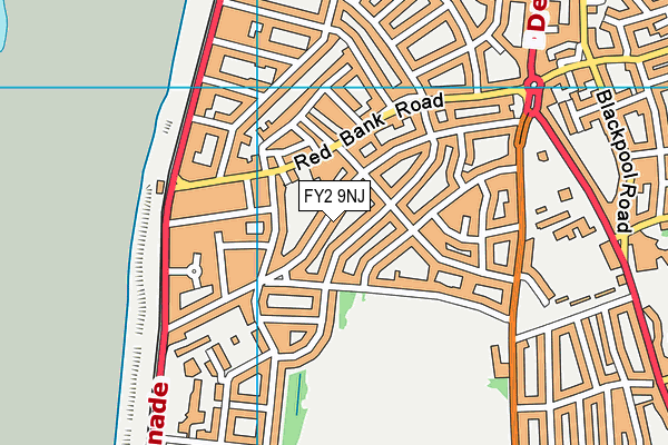 FY2 9NJ map - OS VectorMap District (Ordnance Survey)