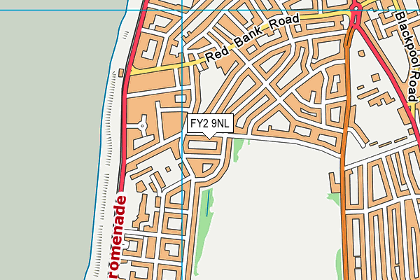 FY2 9NL map - OS VectorMap District (Ordnance Survey)