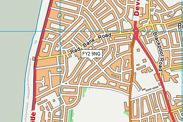 FY2 9NQ map - OS VectorMap District (Ordnance Survey)