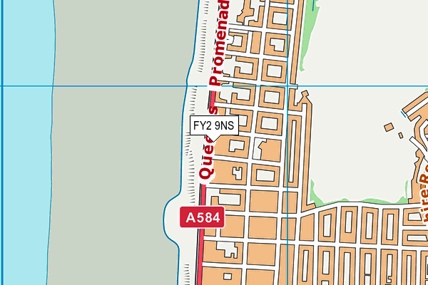FY2 9NS map - OS VectorMap District (Ordnance Survey)