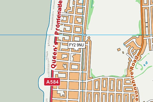FY2 9NU map - OS VectorMap District (Ordnance Survey)
