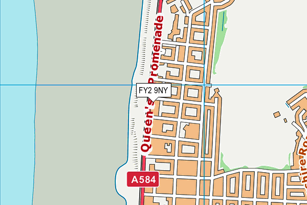 FY2 9NY map - OS VectorMap District (Ordnance Survey)