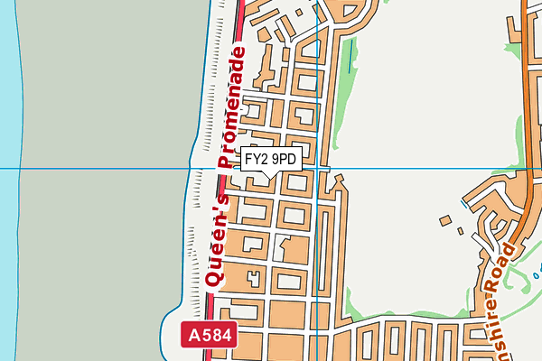 FY2 9PD map - OS VectorMap District (Ordnance Survey)