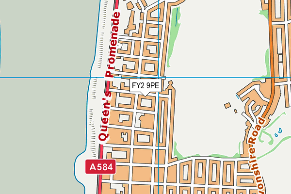 FY2 9PE map - OS VectorMap District (Ordnance Survey)
