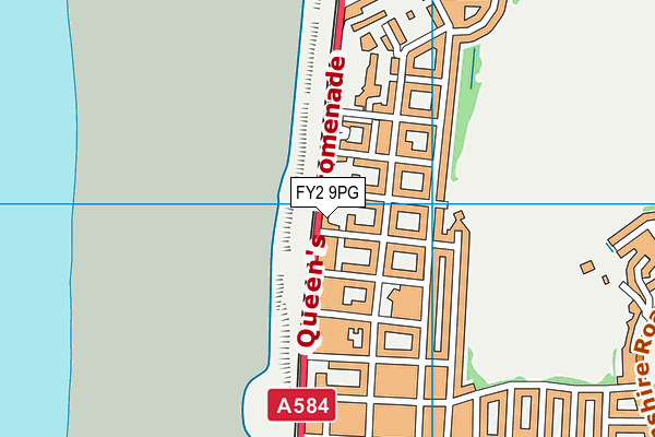 FY2 9PG map - OS VectorMap District (Ordnance Survey)