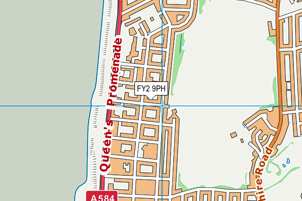 FY2 9PH map - OS VectorMap District (Ordnance Survey)