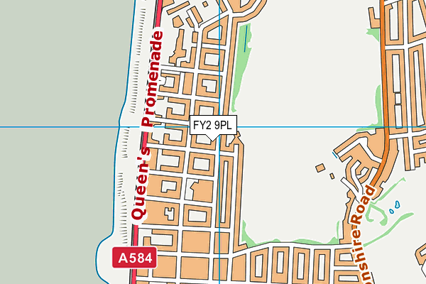 FY2 9PL map - OS VectorMap District (Ordnance Survey)