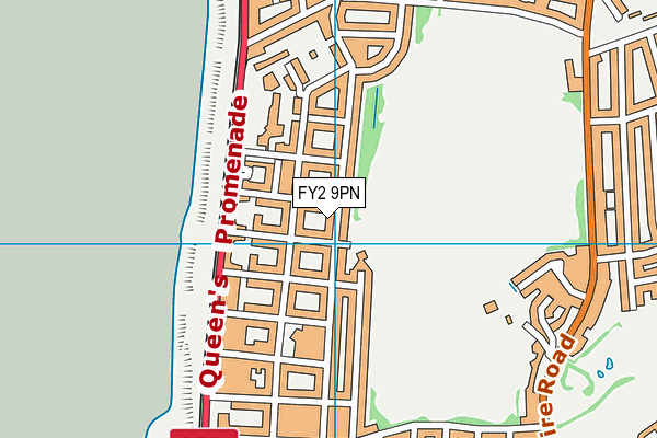 FY2 9PN map - OS VectorMap District (Ordnance Survey)