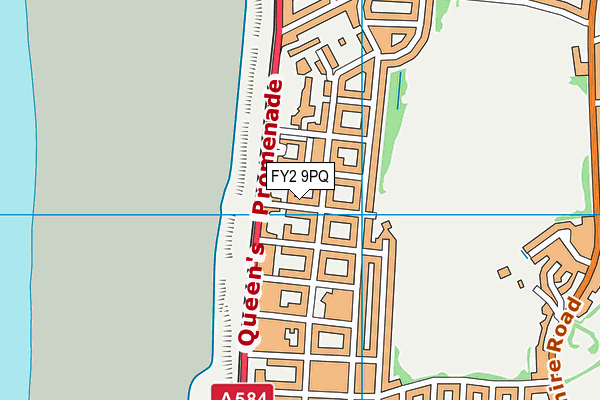 FY2 9PQ map - OS VectorMap District (Ordnance Survey)