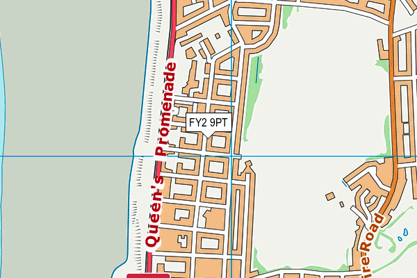 FY2 9PT map - OS VectorMap District (Ordnance Survey)