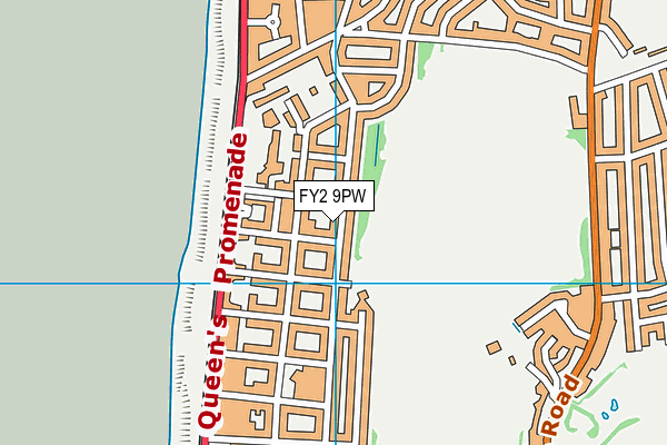 FY2 9PW map - OS VectorMap District (Ordnance Survey)