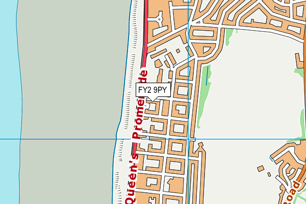 FY2 9PY map - OS VectorMap District (Ordnance Survey)