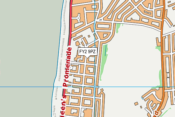 FY2 9PZ map - OS VectorMap District (Ordnance Survey)