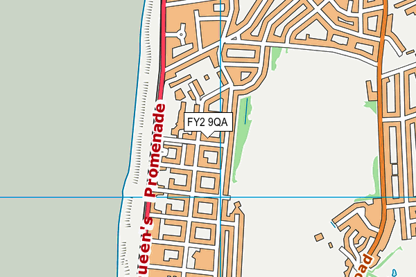 FY2 9QA map - OS VectorMap District (Ordnance Survey)