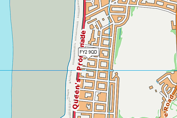 FY2 9QD map - OS VectorMap District (Ordnance Survey)