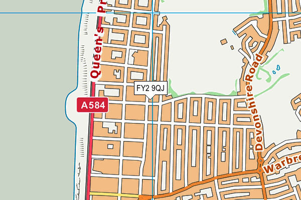 FY2 9QJ map - OS VectorMap District (Ordnance Survey)