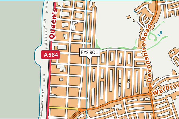 FY2 9QL map - OS VectorMap District (Ordnance Survey)