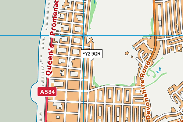 FY2 9QR map - OS VectorMap District (Ordnance Survey)