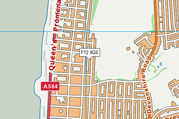 FY2 9QS map - OS VectorMap District (Ordnance Survey)