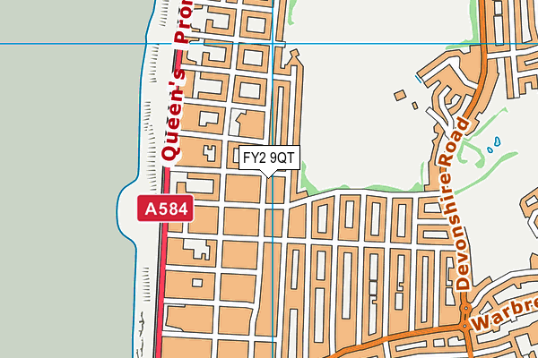 FY2 9QT map - OS VectorMap District (Ordnance Survey)