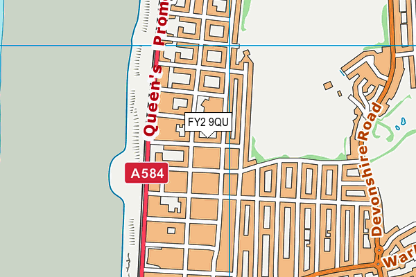 FY2 9QU map - OS VectorMap District (Ordnance Survey)