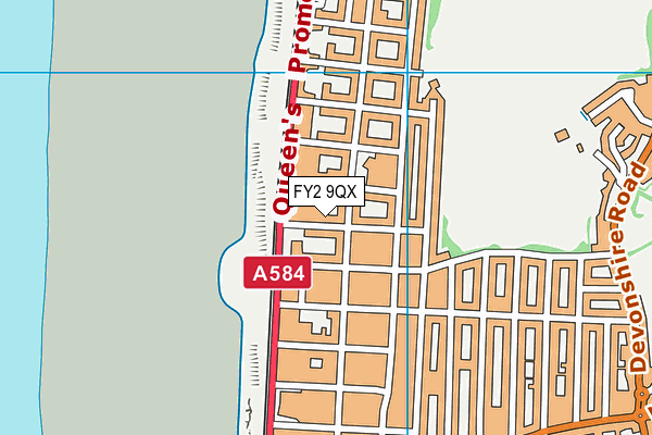 FY2 9QX map - OS VectorMap District (Ordnance Survey)