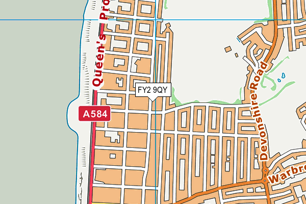 FY2 9QY map - OS VectorMap District (Ordnance Survey)