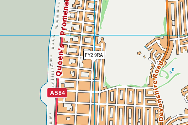 FY2 9RA map - OS VectorMap District (Ordnance Survey)